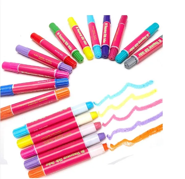 Neon Kids Hair Chalk Temporary Bright Color Set Non Toxic Pens For