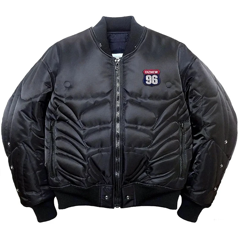 DIZNEW Custom Men's Winter down Coat - Punk Style Puffer