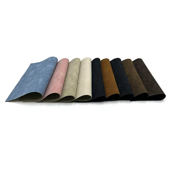 Garment leather imitation sheepskin two color printing PU synthetic leather for clothing