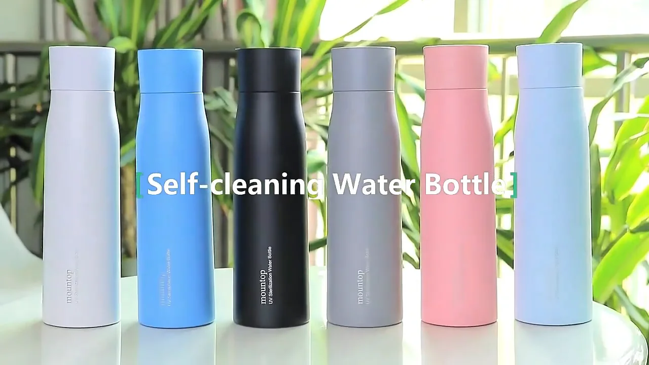 Self Cleaning Stainless Steel Uvc Water Bottle Custom Logo Smart Vacuum