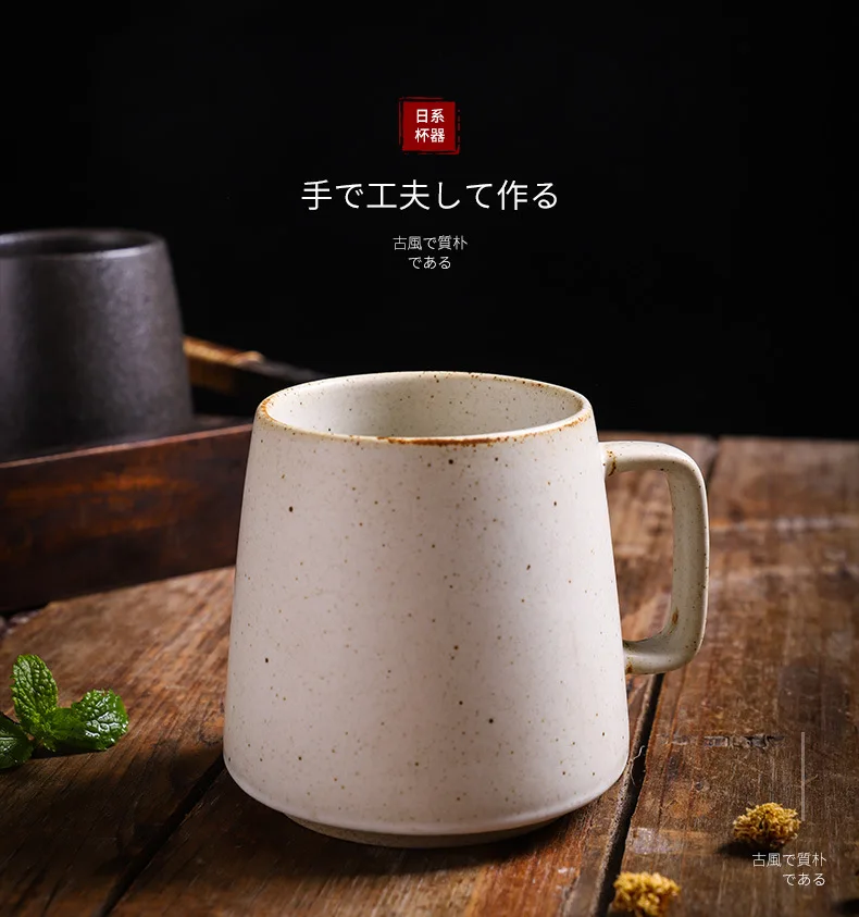 Hot Selling 12oz White Black Blue Porcelain Japanese Handmade Coffee ...