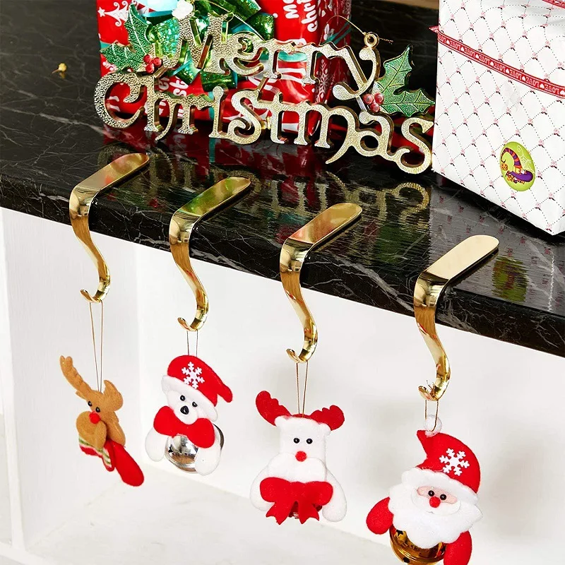 Christmas novelty hookss Christmas stockings metal novelty hookss Gift fireplace novelty hookss Christmas decorations manufacture