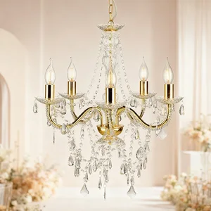 Multi Light White Candle Style Traditional Chandeliers for  Dining Room 52"Wide Acrylic Column Tapered Crystal Chandelier
