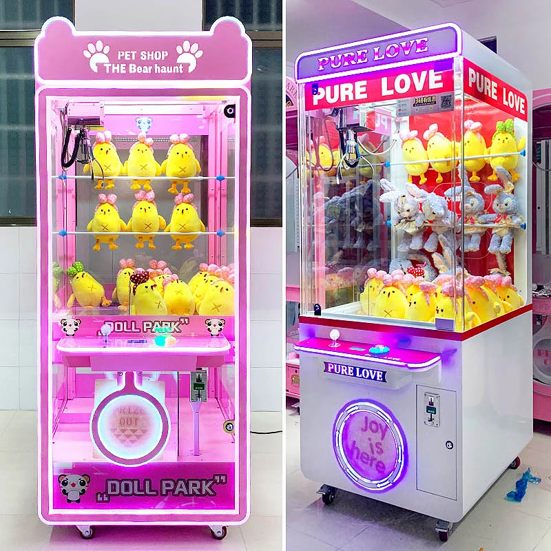 Popular Indoor Entertainment Toys Panda Claw Doll Machine Coin Toss Operation Game Machine Mini Claw/claw Machine