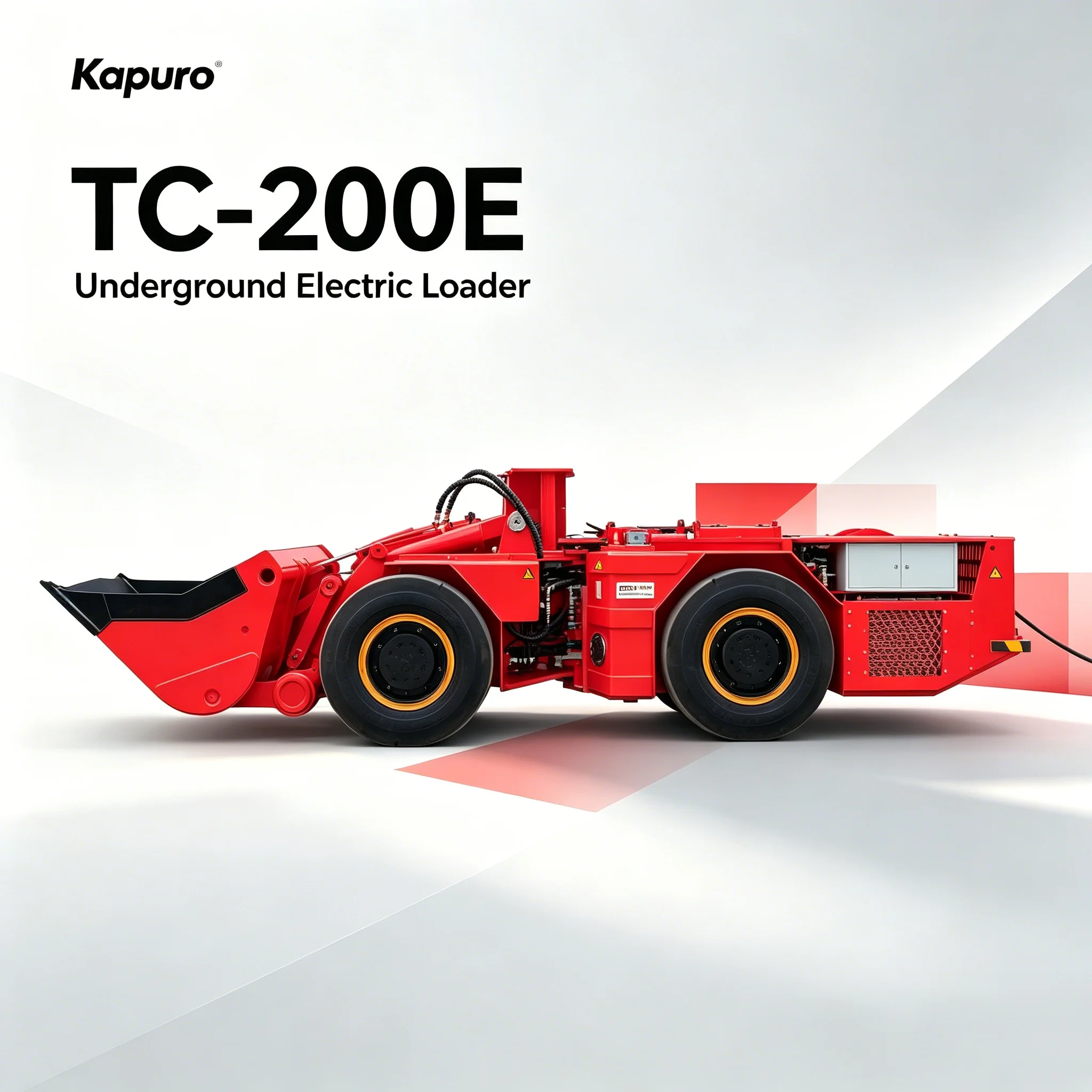 TC-200E 4 Ton 2m³ Lithium Battery Electric Load-Haul-Dump LHD Underground Scooptram for Zinc Copper Gold Mine