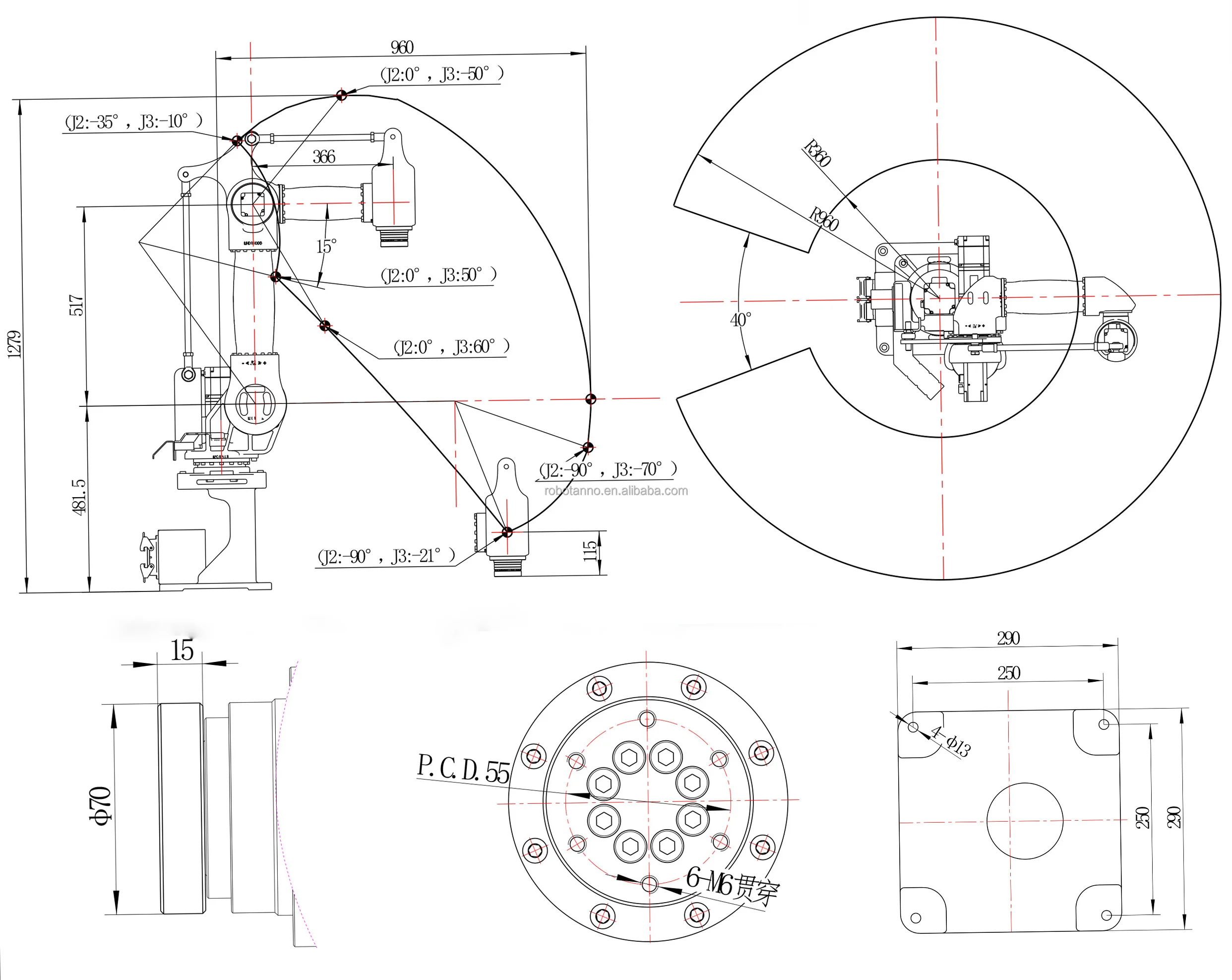 Industrial Cartesian Robot for Injection Molding Machine