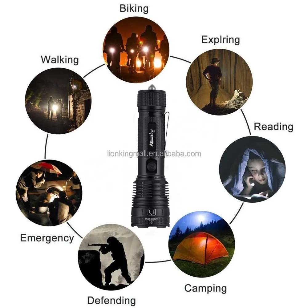 Alonefire X35 P90 40w LED High power Flashlight Ultra Bright light Tactical waterproof Outdoor Travel Hike lighting torch