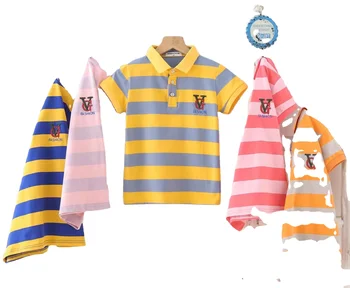 girls t-shirts & polos boys Summer big size pure cotton boys polo shirts(old)high end free size men t-shirt children's clothing