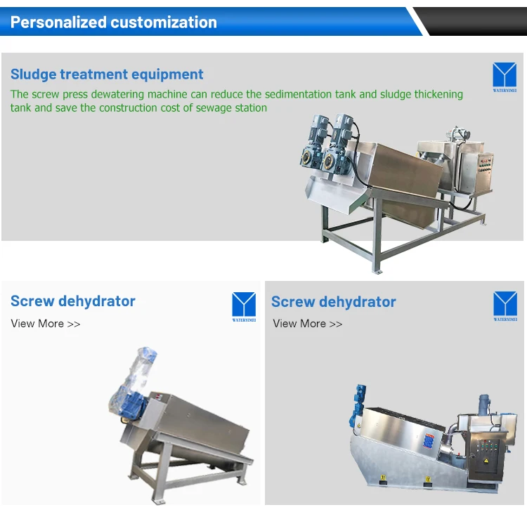 Stainless Steel Screw Press Sludge Dewatering Machine Filter Press ...
