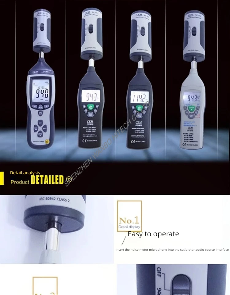 CEM Noise Meter Sound Level Calibrator - Noise Instrument Calibrator SC ...