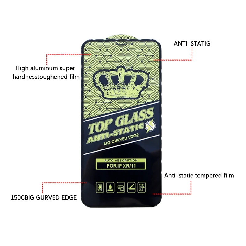 Top Glass Anti Static Esd Tempered Glass Screen Protector For Iphone X ...