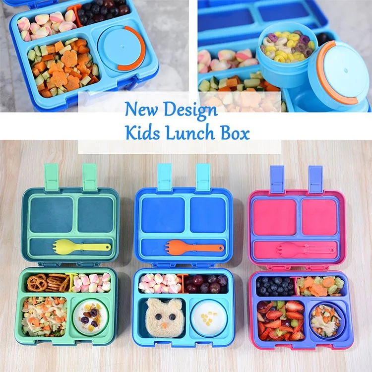 All In 1 Tiffin School Lunch Bento Box For Kids Bpa Free Lunch Box With ...