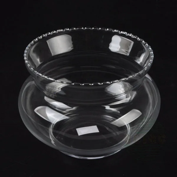 Заводское Дешевое прозрачное стекло для украшения стола мини круглая чаша с золотой рыбкой ваза