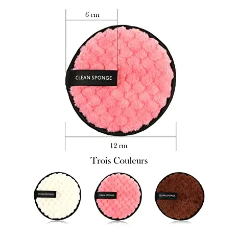 2023 New Microfiber Makeup Remover Pads Reusable Face Skin Care Cloths Makeup Remover Face Cleaning Sponge Pads
