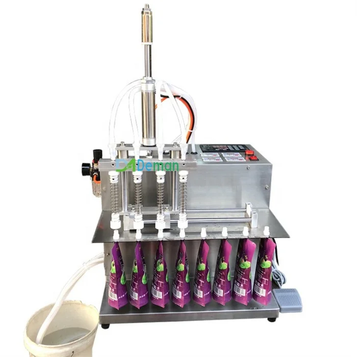 No Bubbles Insert Type Spout Pouch Liquid Filling and Capping Machine Mango Orange Juice Stand up Pouch Filler and Sealer