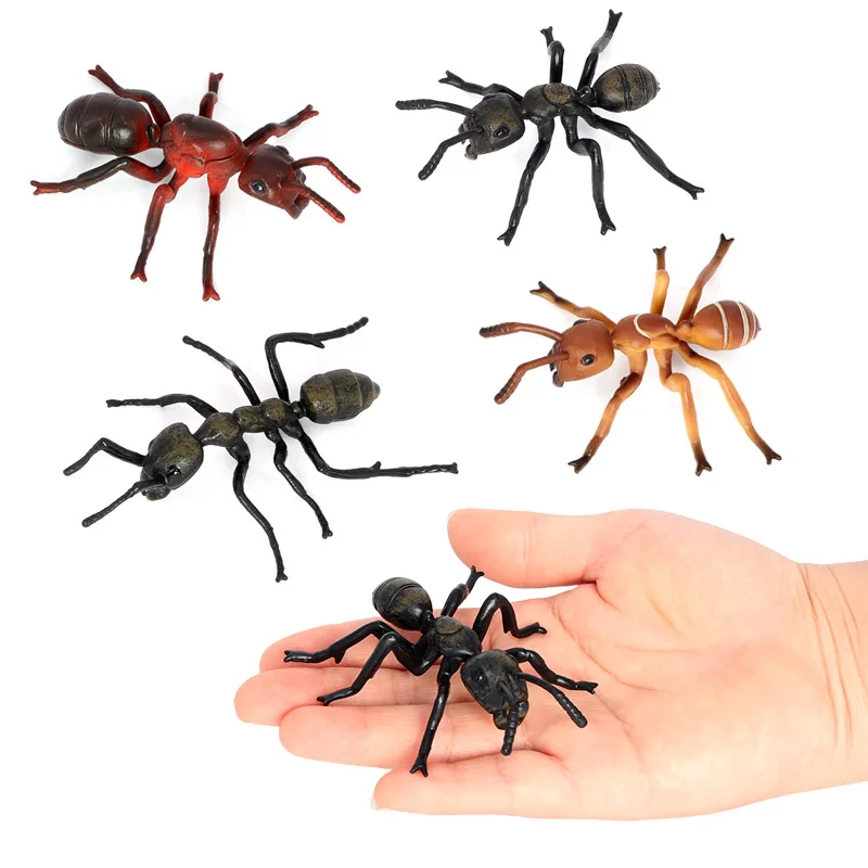 Wholesale Solid PVC Simulation Model Beetle Bee Spider Butterfly Insect Figurines Bug Animal Figurines Toys