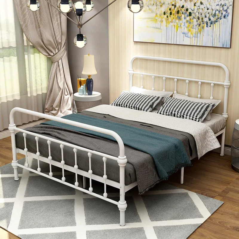 Queen Size Metal Bed Children Bedroom Wood Slats Metal Type Frame Kids Bed Boys for Kids House Bed