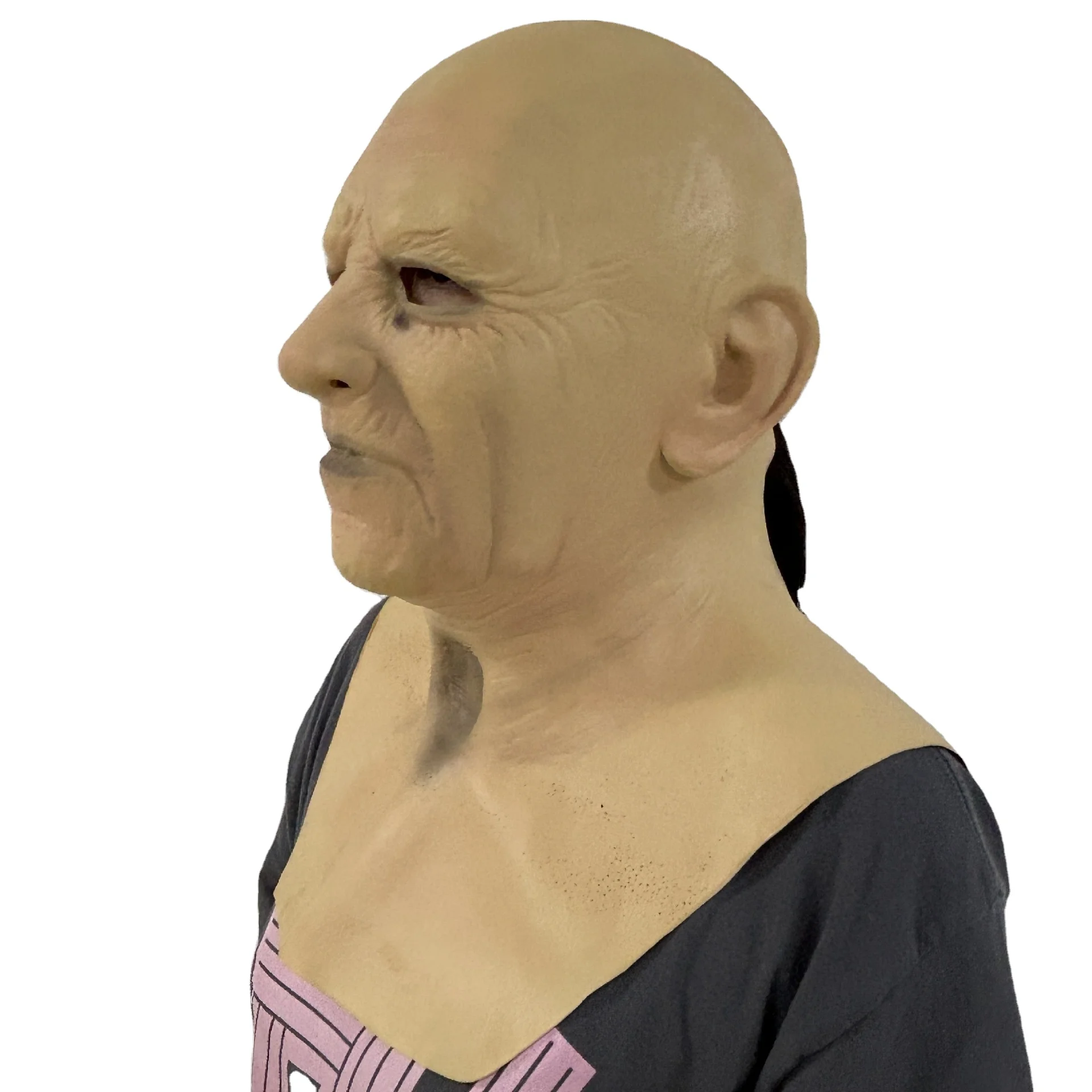 Old Man Mask Cosplay Halloween Christmas Festival Masquerade Party Props Full Face Latex Masks Headgear Scary Funny Mask