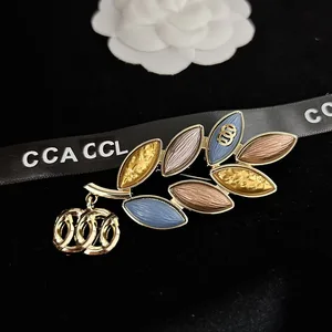 Designer Brand Letter Brooch New Style Simple Temperament Light Luxury Coat Accessories Men's and Women's Shirt Suit Accessories