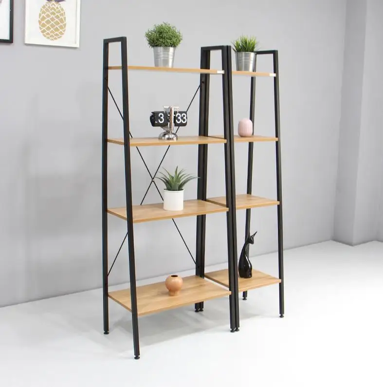 4-уровневая промышленная лестница книжный шкаф стоящие книжные полки для