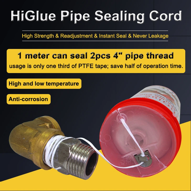 PTFE tape and sealant for Plumbing and hardware raw tape sealing string Waterproof sealing 55 Pipe Sealing Cord