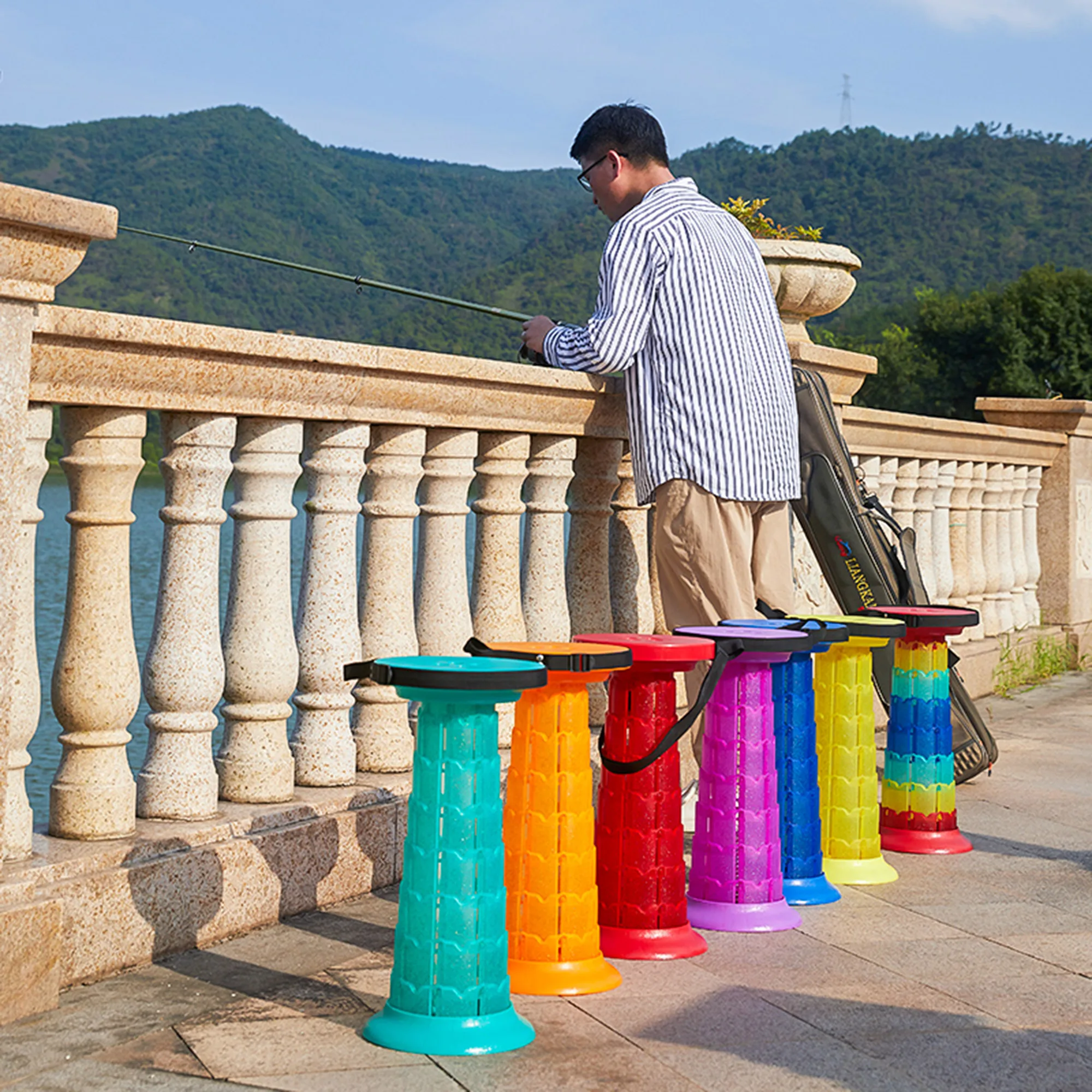 Высококачественный легкий прочный и удобный для переноски складной стул барбекю пластиковый съемный термоусадочный цвета