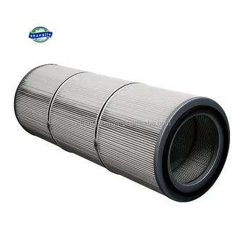 Cylindrical Pleated Non Woven Spun Bond Polyester Filter for Industrial Dust  Collector Air Filter Cartridge
