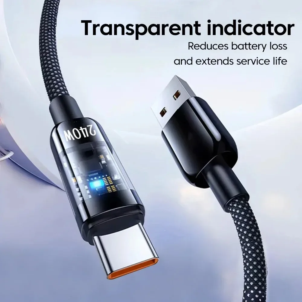 240W 6A USB Type-C Fast Charging Cable For For Camera Mobile Phones Quick Charge Data Transfer_voghion.com