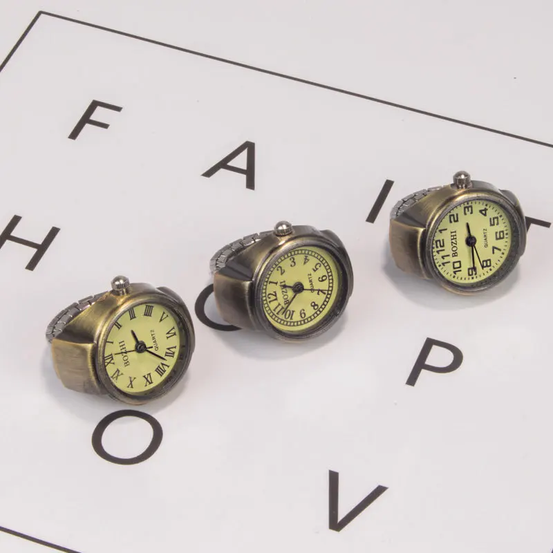Anello Orologio Unisex Vintage - Gioiello Innovativo Con Quadrante Funzionante, Cinturino Elastico, Regalo Per Compleanno, San Valentino, Natale (materiale Lega, Peso 17g)