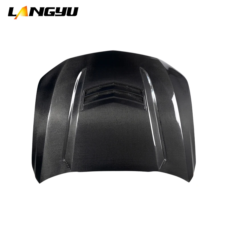 Langyu Car Modification Parts Cadillac Front Bonnet Carbon Fiber Engine Cover for Cadillac CT4 Upgrade V Style Engine Hood