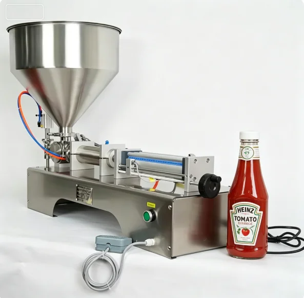 TEBAK Multifunctional Desktop Filling Machine, Suitable for Various Thick Liquids Such As Chocolate, Peanut Butter and Various
