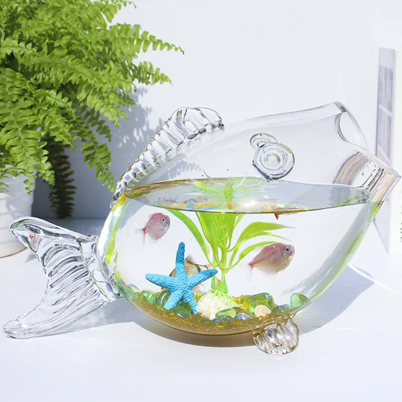Aeofa Individual Creativity Fish Shaped Glass Fish Tank Fashion Buy