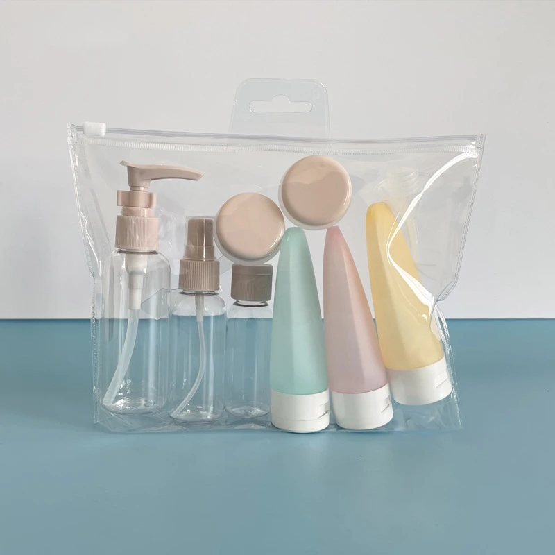 TSA Liquids Travel Bag with Leak-Proof Bottles and Travel Size Containers for Skin Care Serum Lotion Shampoo Toiletries Kit