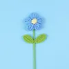 Blue-Large puff flower (double leaves)