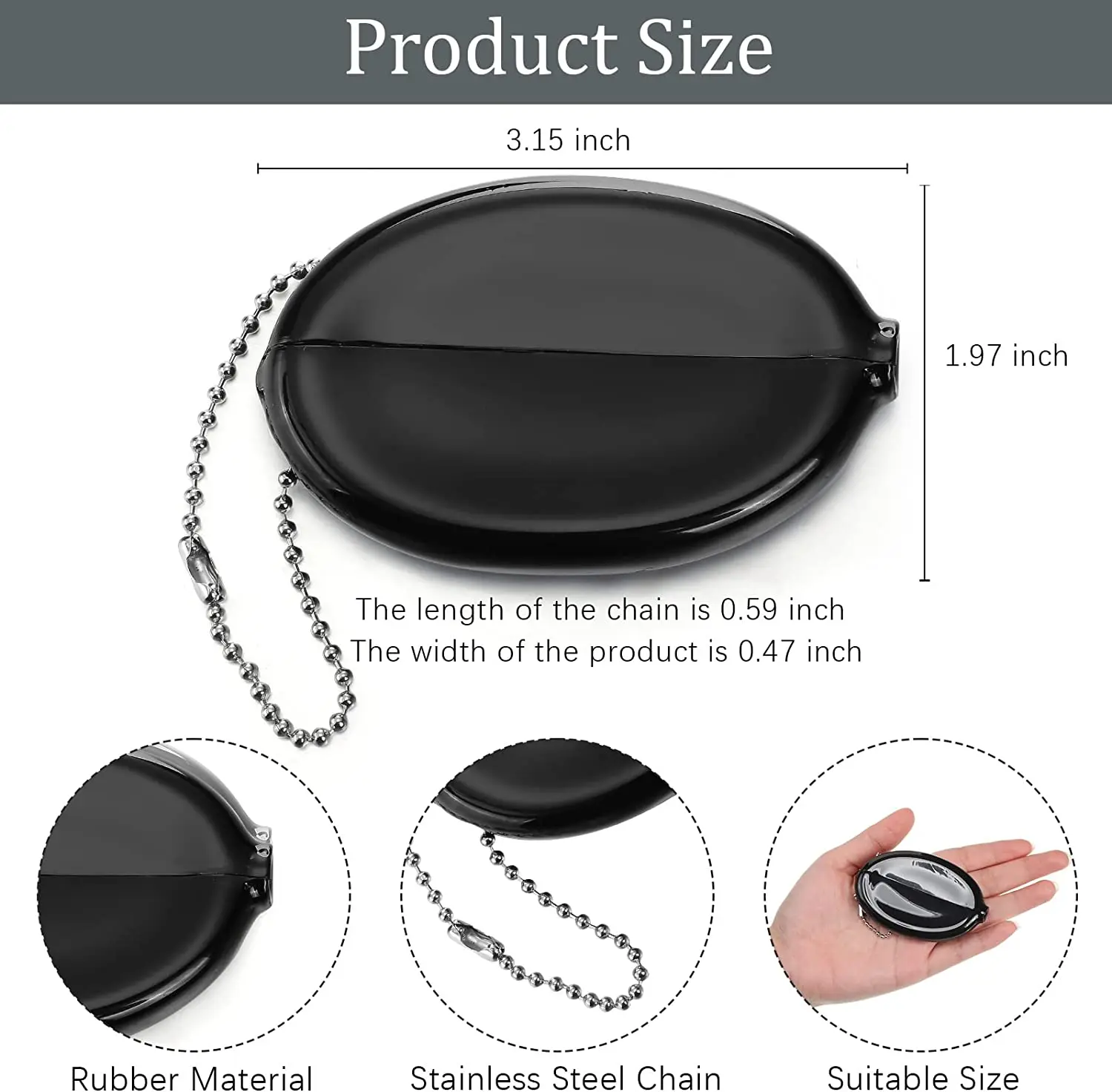 Новый продукт Лидер продаж миниатюрный силиконовый кошелек с логотипом на заказ овальный резиновый для монет держателем