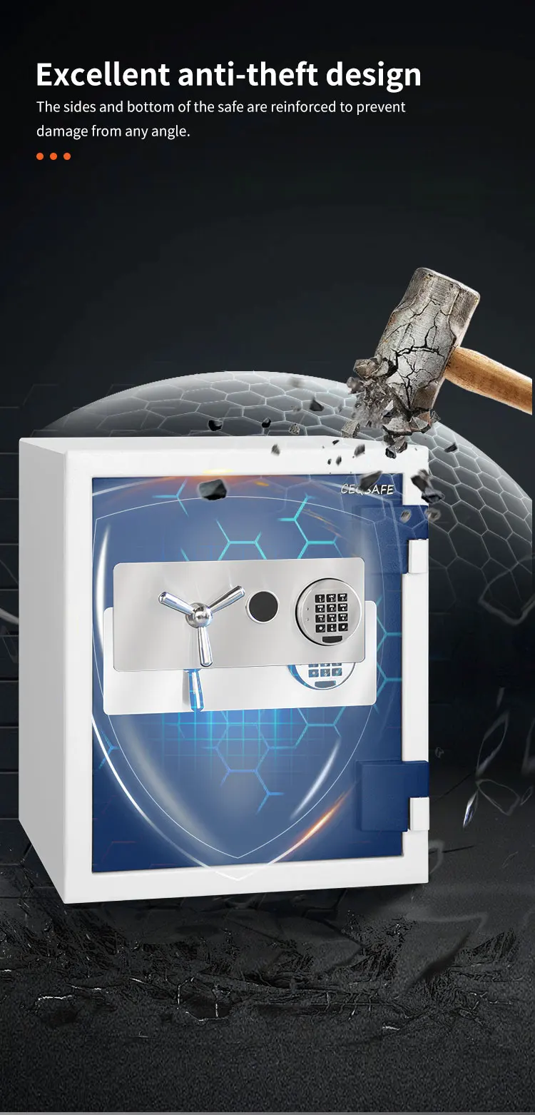 CEQSAFE Factory Direct Sales Biometric Jewelry Deposit Safes Box Heavy Home Metal Money Fireproof Safe Box supplier
