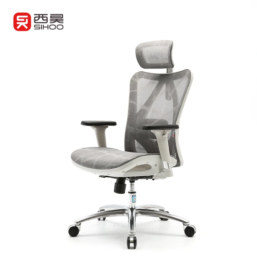 Sihoo M57 Gray Office Mesh Back Computer Ergonomic Office Chair Best Ergonomic Office Chair All Mesh Chair