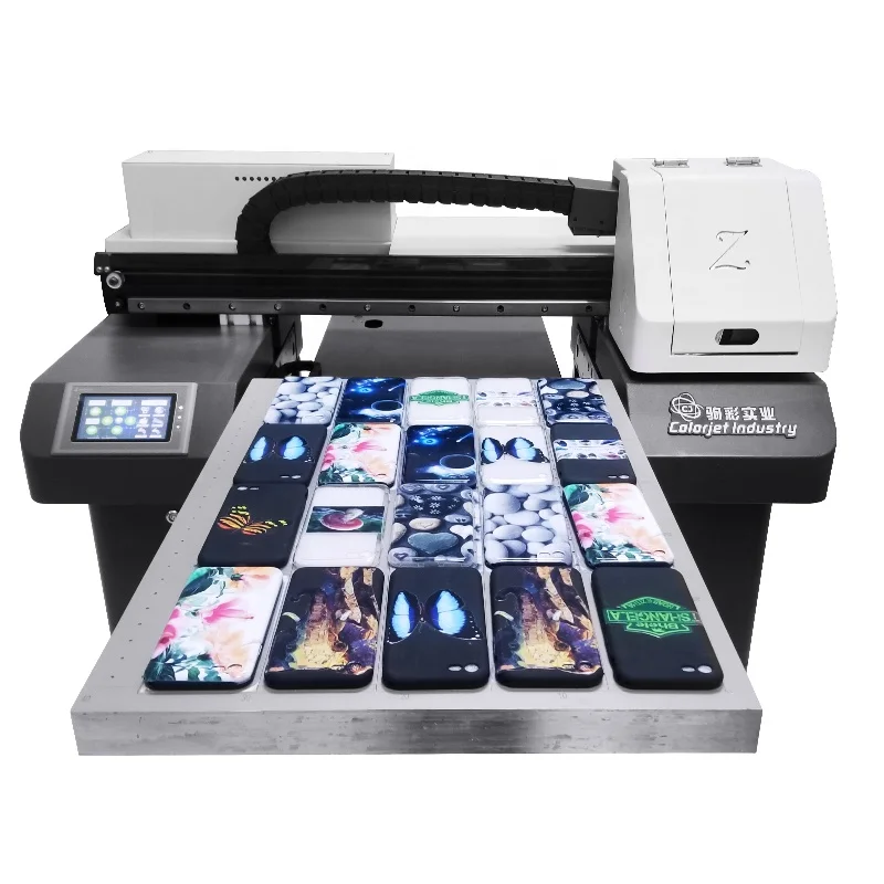 4060 A2 Phone Case Printer Automatic Inkjet UV Printing Machine 3D Embossed Varnish Glossy Effect UV Printer