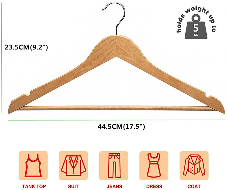 19 Years Hangers Manufacturer Luxury Customized Logo Hanger Suit Wood