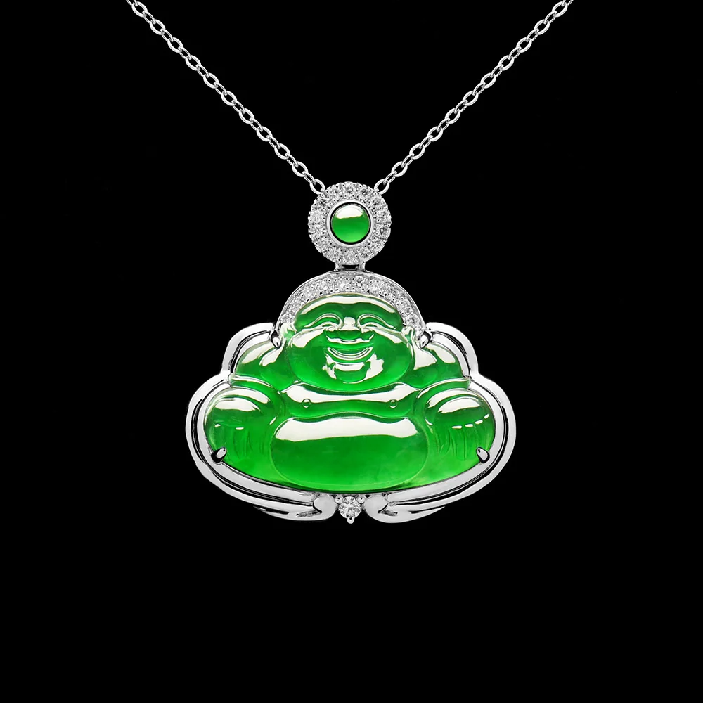 Wholesale Price Fine Jewelry Green Jade Stone Buddha