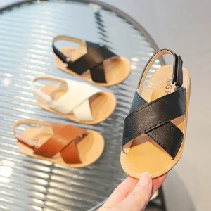 Plat Style 2023 Kids Leather Sandals Summer