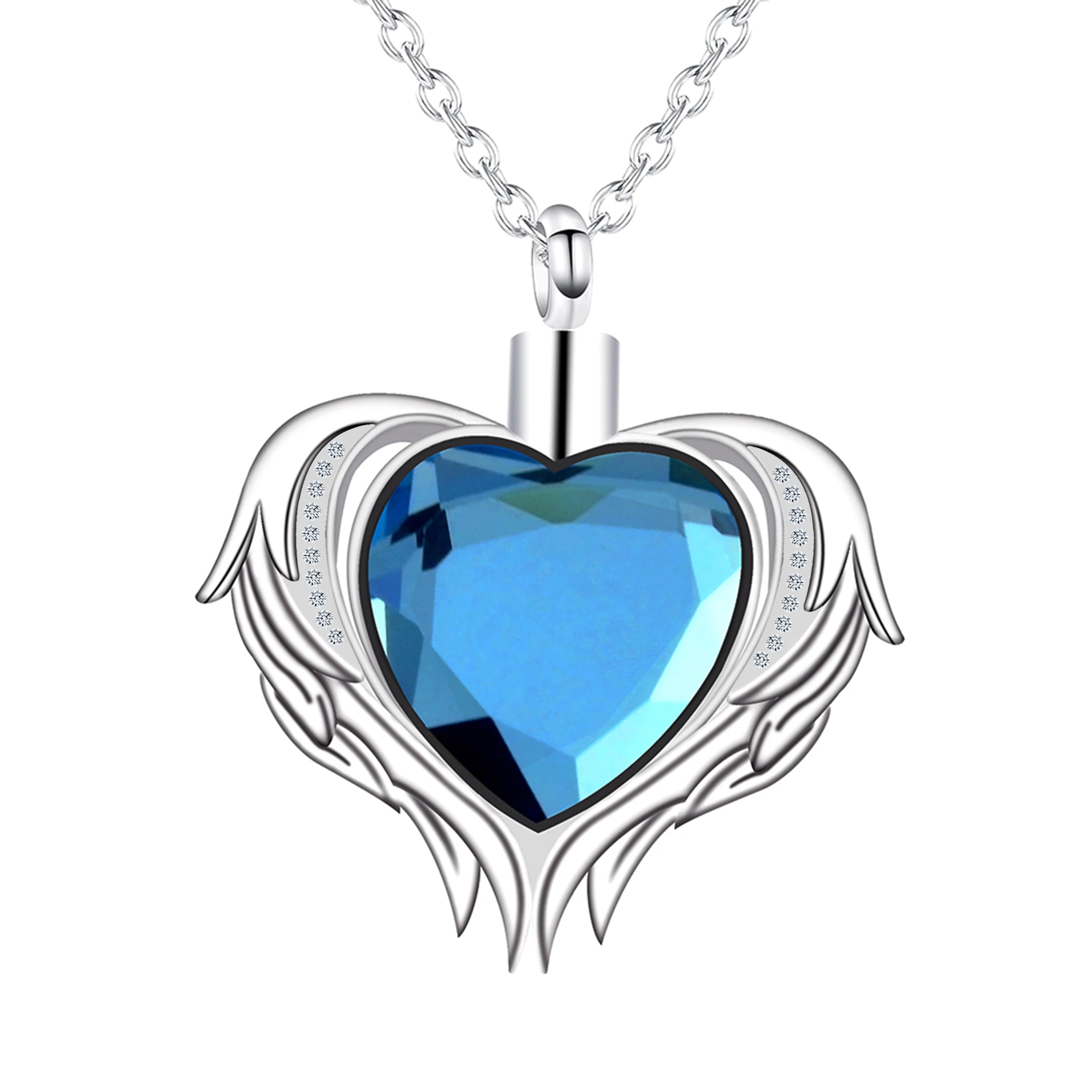 Ashes necklace stainless steel cremation jewelry commemorative necklace cinerary box pet dog heart-shaped cinerary jewelry