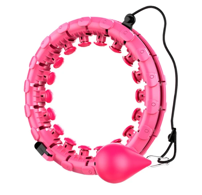 Умный кольцевой обруч с капюшоном для потери веса, кольцевые Утяжеленные обручи Hula 2 в 1 для фитнеса, потери веса, массажные обручи для упражнений без падения