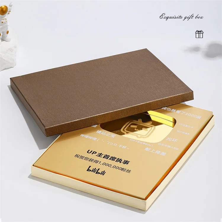 2024 Custom Engraving Name Plates Gold Silver YT Shield Gift Honor Trophy Medal Memorial Diamond  Play Button Award