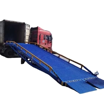 CE6-15 ton truck container loading and unloading ramp hydraulic yard cargo loading dock leveling machine forklift loading ramp