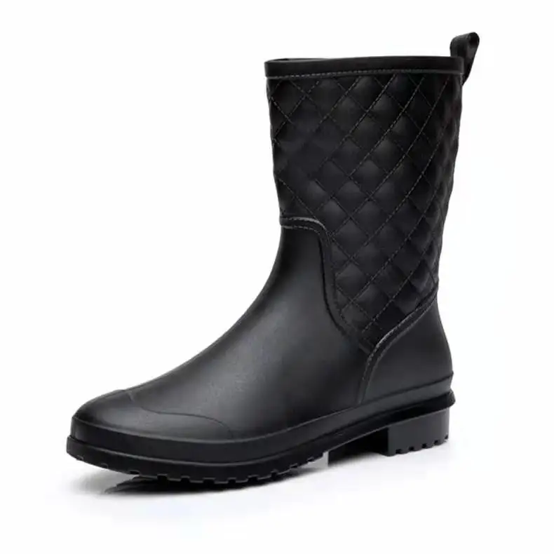 Half Boot Height and Rubber Outsole Material Rain Boot Woman