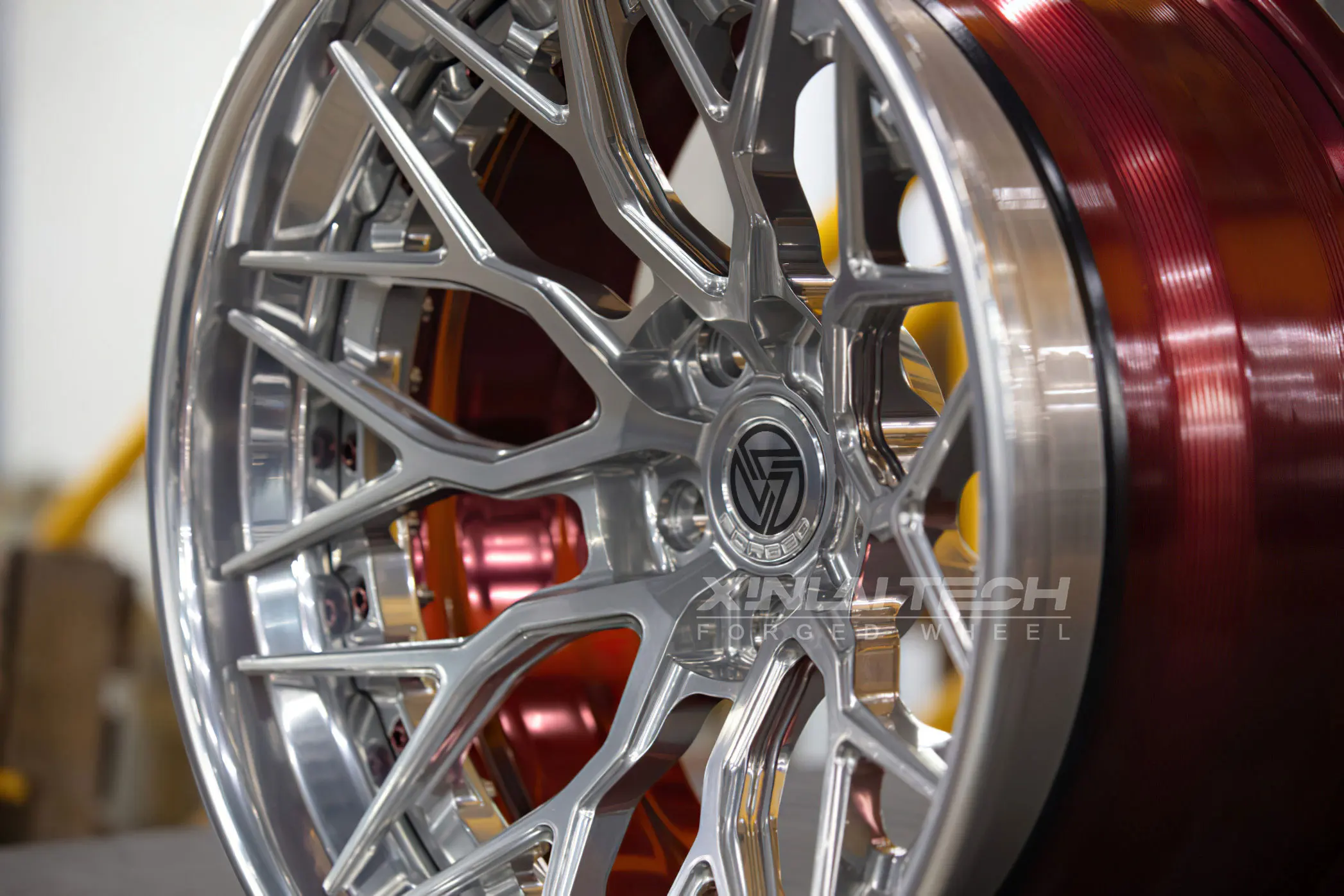 XL 3 Piece Forged Wheel Deep Lip Deep Dish Concave Wheels 5x112 5x114.3 5x120 Custom Wheels 18 19 20 21 22 23 Inch Rim - Image 3