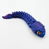 13.5cm red and blue rock snake