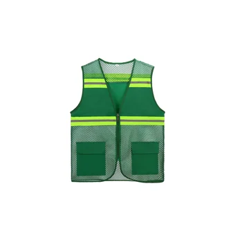 Customized Logo Design Industrial Safety Work Vest Hi Vis Workwear Reflective Strips Safety Vest With Logo