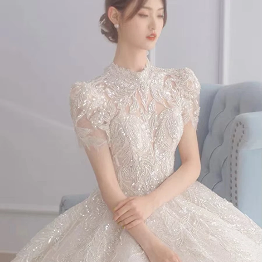 sachin and babi light blue dress Wedding Gowns for Short Brides